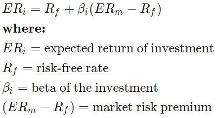 Capital Asset Pricing Model Formula