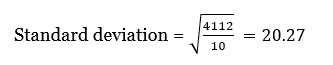 Standard Deviation Calculation Results