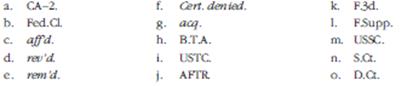 Explain the following abbreviations.

