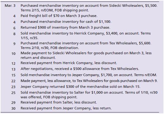 Journalize the following transactions that occurred in March 2018 for Double Company. Assume Double uses the periodic inventory system. No explanations are needed. Identify each accounts payable and accounts receivable with the vendor or customer name. Double estimates sales returns at the end of each month.



