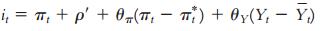 Suppose the monetary-policy rule has the wrong natural rate of interest. That is, the central bank follows this rule: 
where p’ does not equal r, the natural rate of interest in the goods demand equation. The rest of the dynamic AD–AS model is the same as I  the chapter. Solve for the long-run equilibrium under this policy rule. Explain in words the intuition behind your solution.

