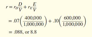 Suppose the project described in Problem 17 is to be undertaken by a university. Funds for the project will be withdrawn from the university’s endowment, which is invested in a widely diversified portfolio of stocks and bonds. However, the university can also borrow at 7%. The university is tax exempt. The university treasurer proposes to finance the project by issuing $400,000 of perpetual bonds at 7% and by selling $600,000 worth of common stocks from the endowment. The expected return on the common stocks is 10%. He therefore proposes to evaluate the project by discounting at a weighted-average cost of capital, calculated as 
What’s right or wrong with the treasurer’s approach? Should the university invest? Should it borrow? Would the project’s value to the university change if the treasurer financed the project
entirely by selling common stocks from the endowment?

